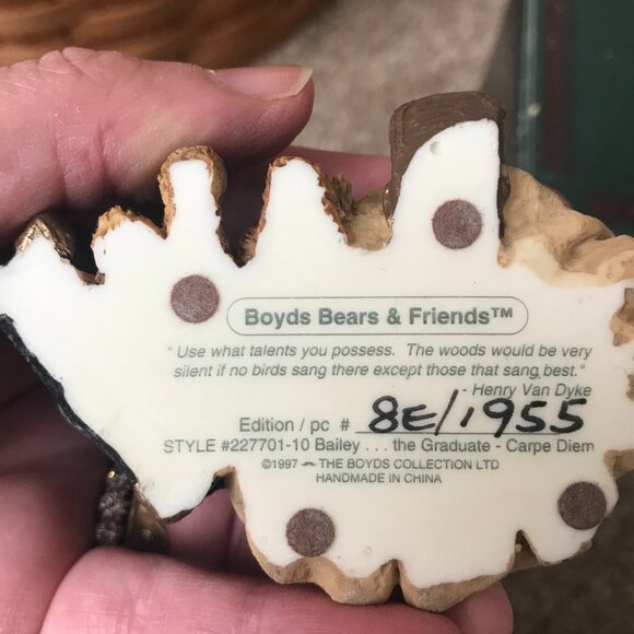 Boyds Bears - Bailey...the Graduate - Carpe Diem #8E/1955 - Picture 10 of 11